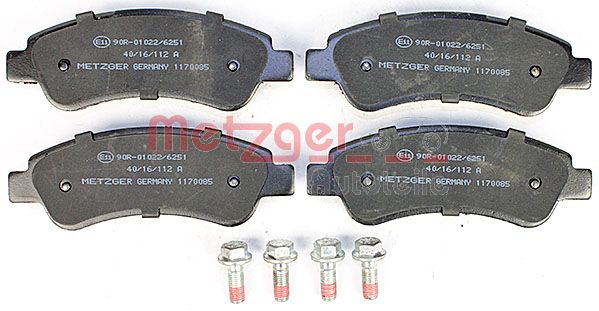 METZGER 1170085 Bremsbelagsatz, Scheibenbremse